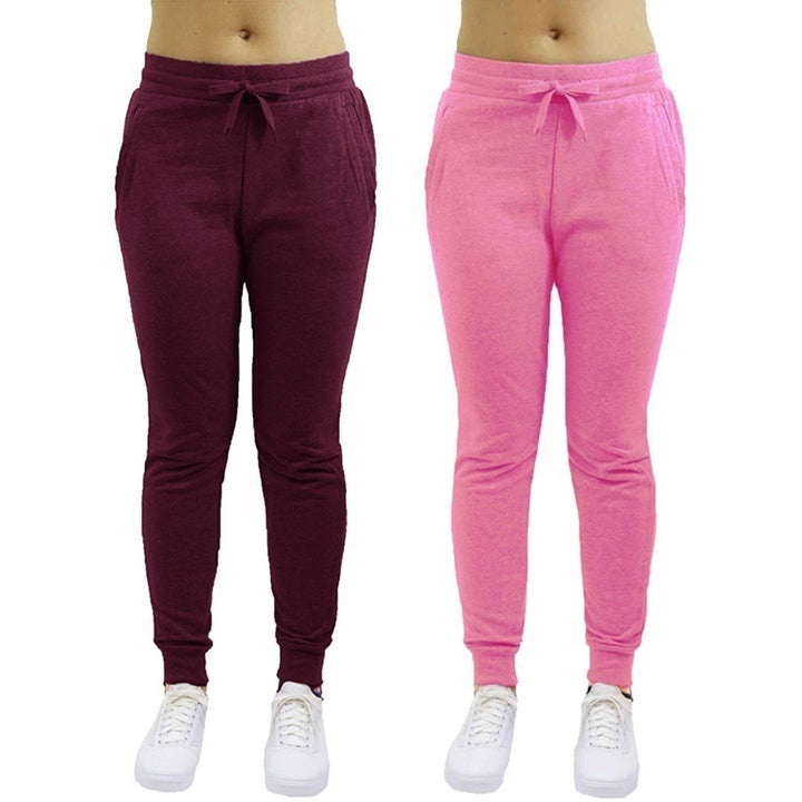 2-Pack: Galaxy By Harvic Womens Heavyweight Fleece-Lined Joggers Image 3