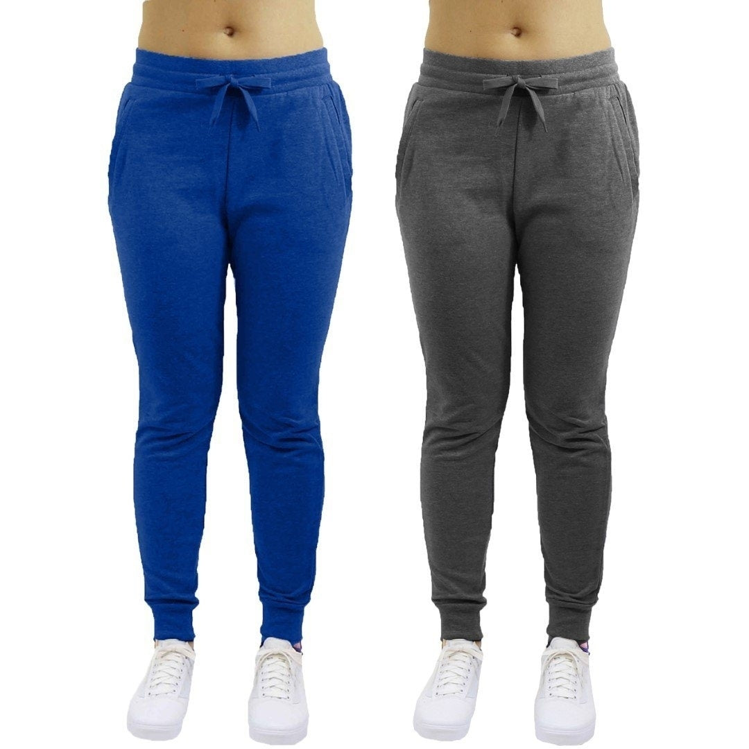 2-Pack: Galaxy By Harvic Womens Heavyweight Fleece-Lined Joggers Image 4