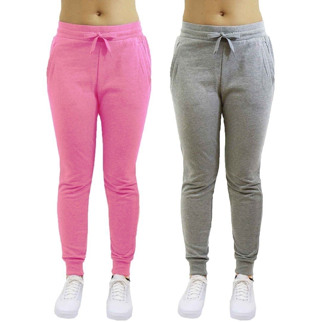 2-Pack: Galaxy By Harvic Womens Heavyweight Fleece-Lined Joggers Image 4