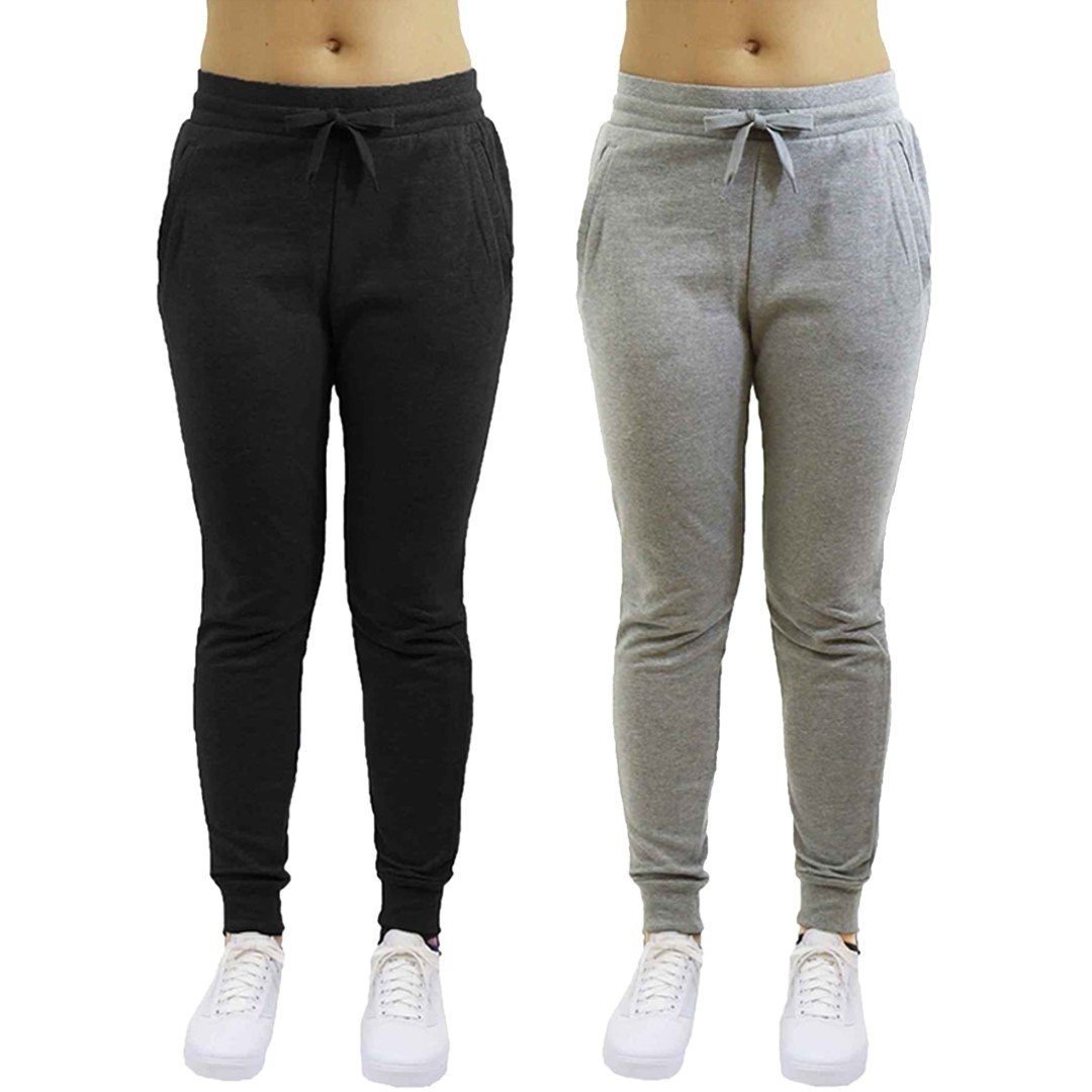 2-Pack: Galaxy By Harvic Womens Heavyweight Fleece-Lined Joggers Image 8