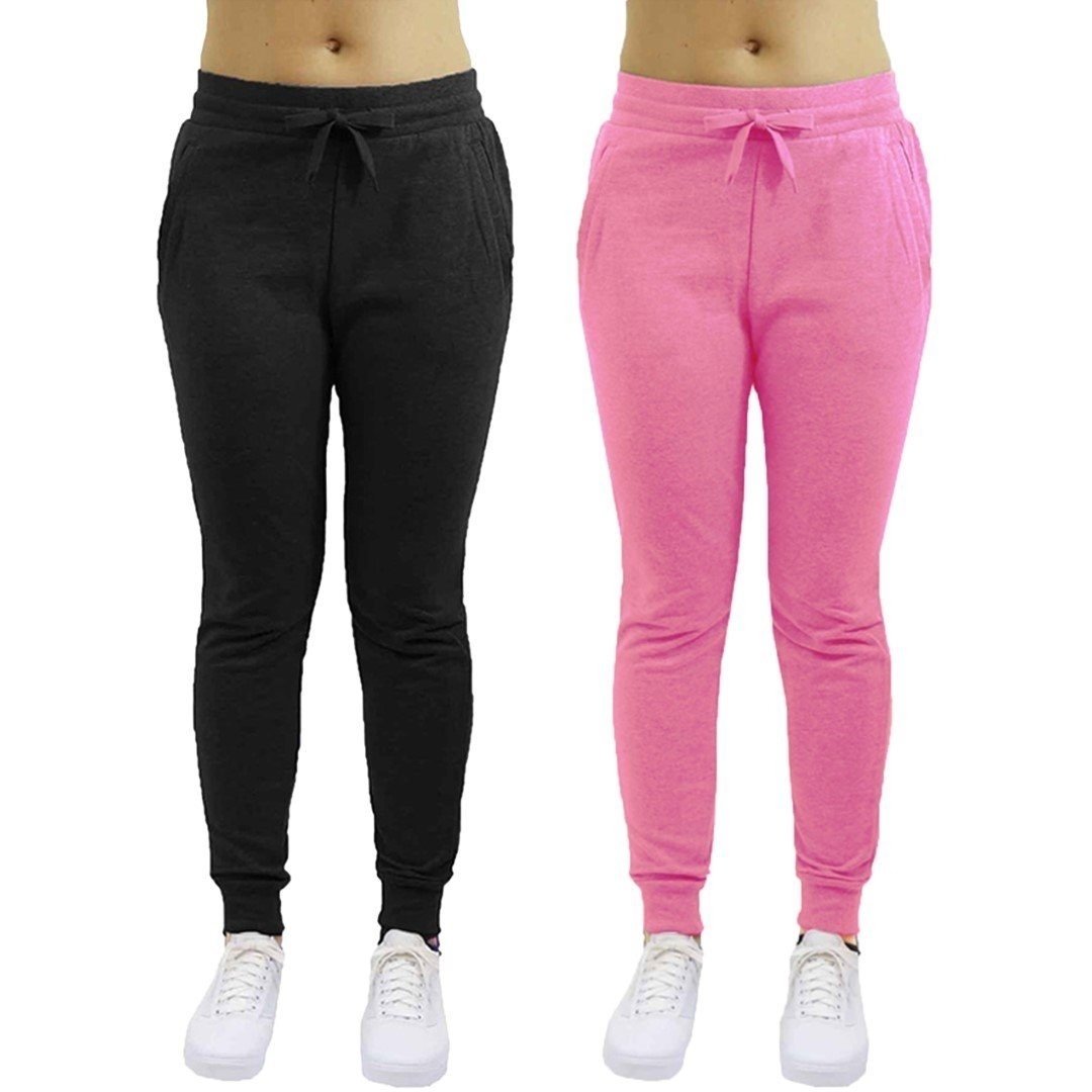 2-Pack: Galaxy By Harvic Womens Heavyweight Fleece-Lined Joggers Image 11