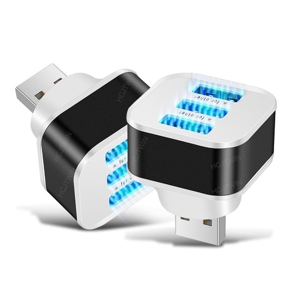 2-Pack: High Speed USB HUB 3 Ports Splitter Image 1