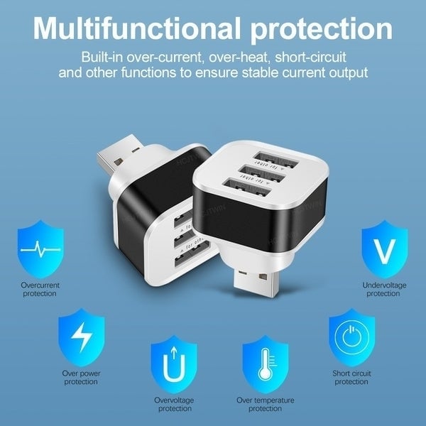 2-Pack: High Speed USB HUB 3 Ports Splitter Image 4