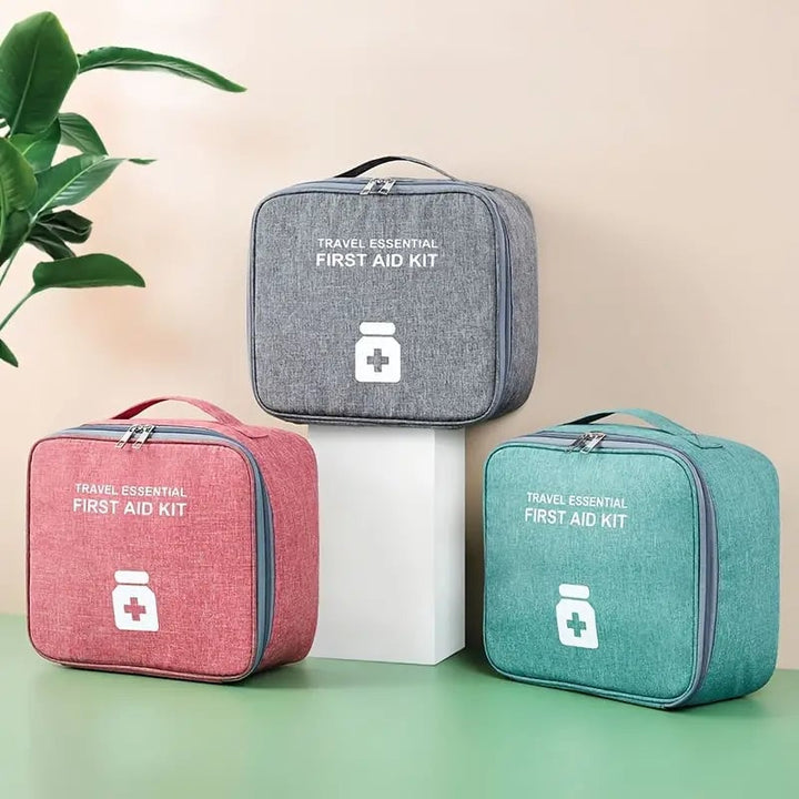 2-Pack: Household Medical Storage Bag with Outdoor Camping First Aid Kit Pill Case Image 1