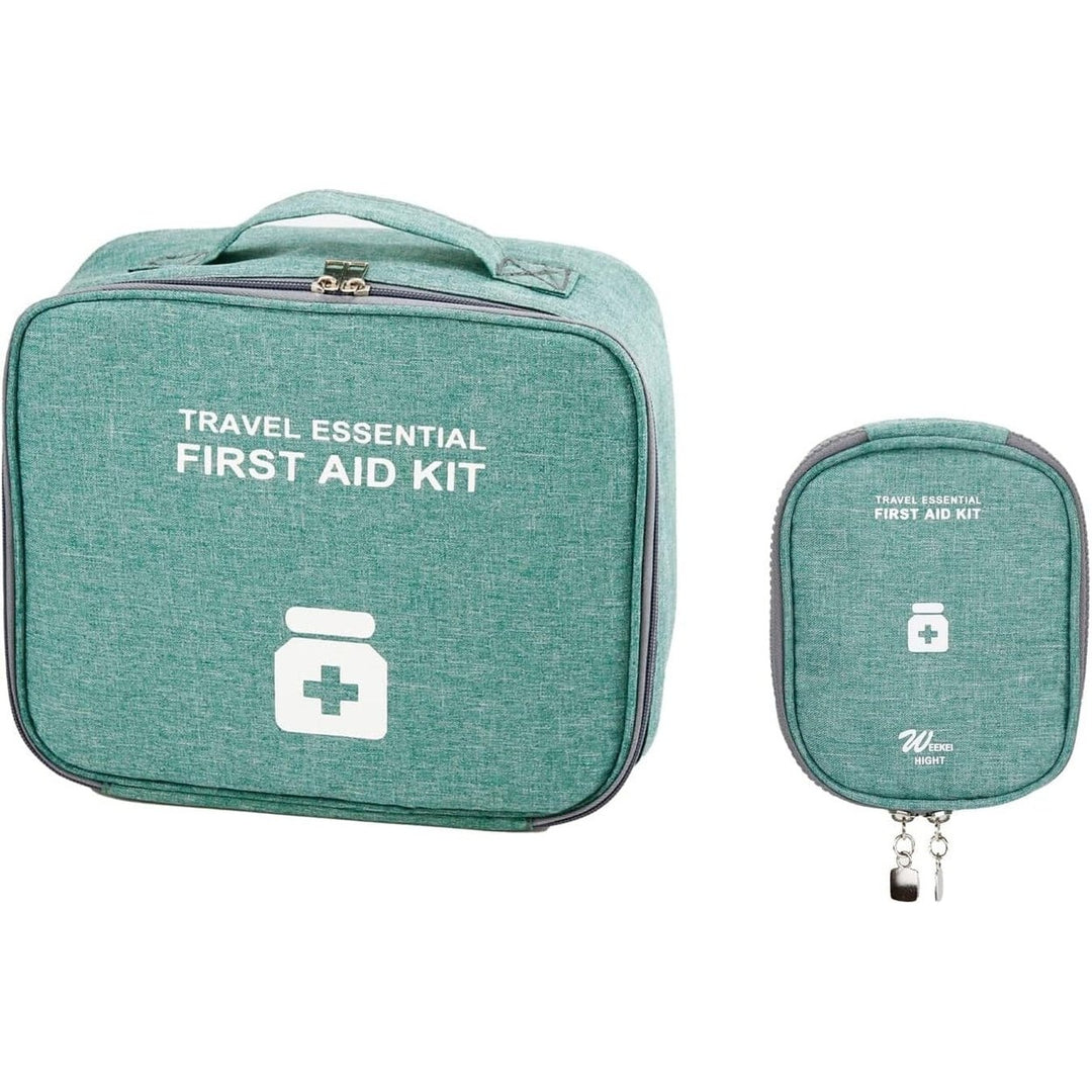 2-Pack: Household Medical Storage Bag with Outdoor Camping First Aid Kit Pill Case Image 2