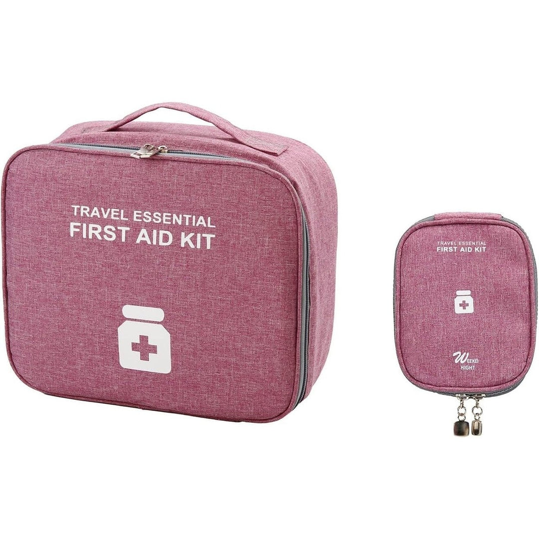 2-Pack: Household Medical Storage Bag with Outdoor Camping First Aid Kit Pill Case Image 4