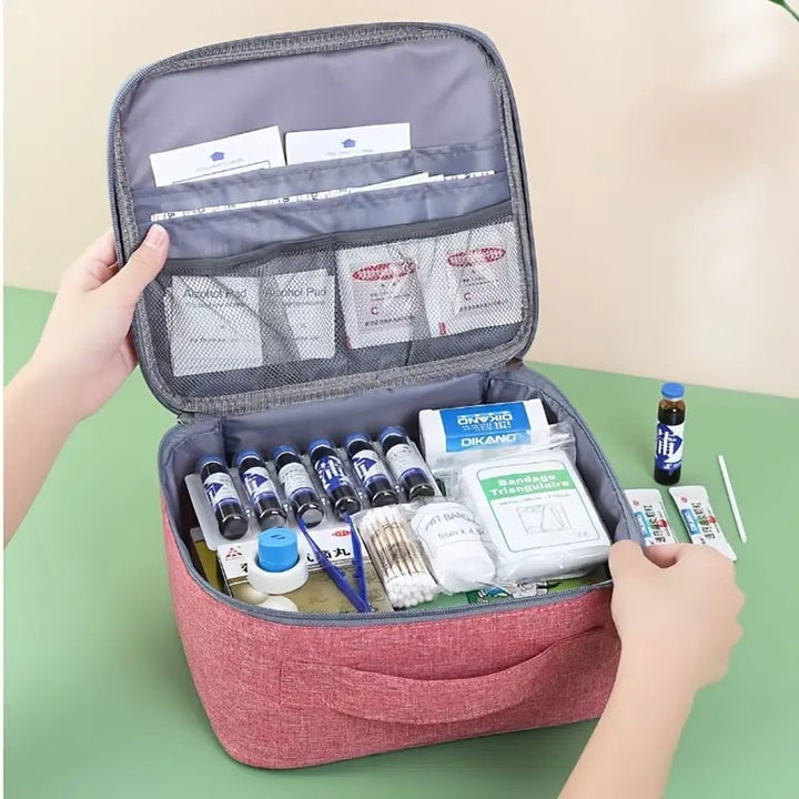 2-Pack: Household Medical Storage Bag with Outdoor Camping First Aid Kit Pill Case Image 7