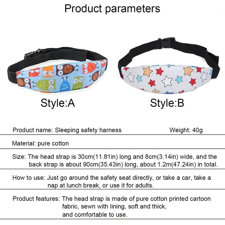 2-Pack: Kids Safety Head Support Band and Toddler Car Seat Neck Relief Image 9