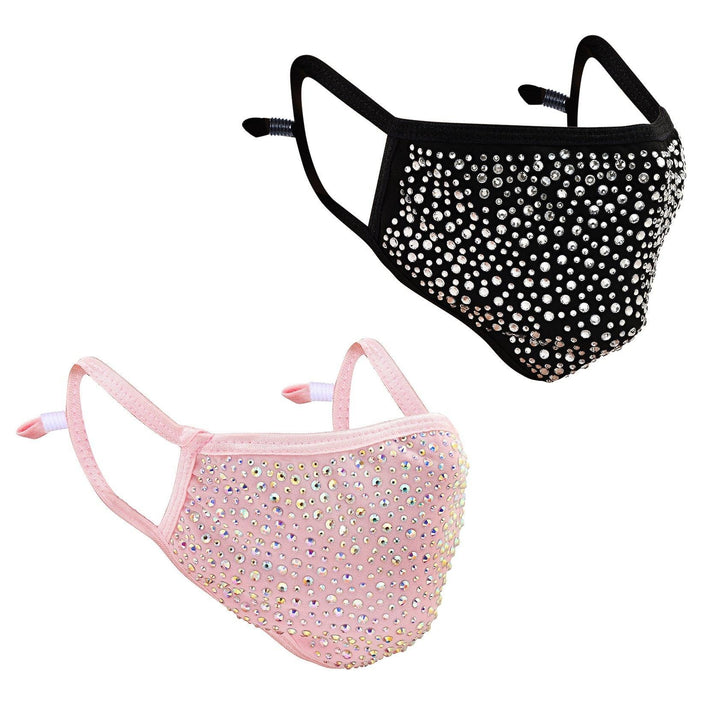 2-Pack: Reusable Washable Fitted Crystal Masks Image 1