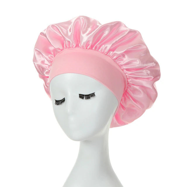 2-Pack: Satin Sleep Bonnet for Curly Hair Image 2