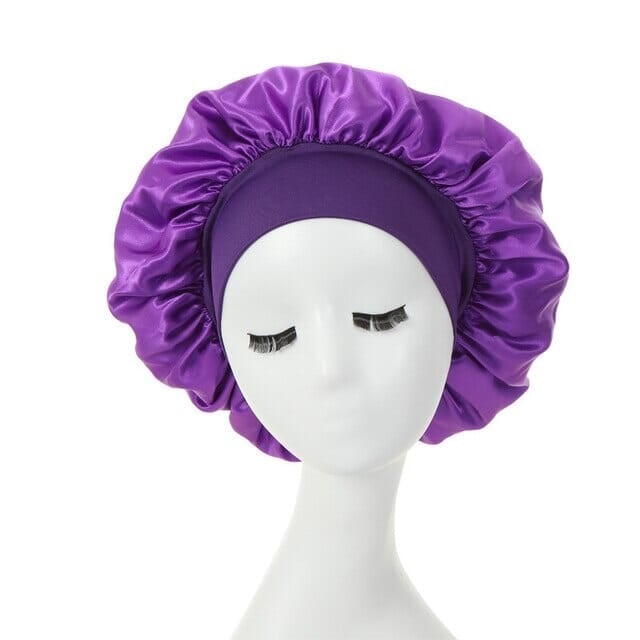 2-Pack: Satin Sleep Bonnet for Curly Hair Image 4