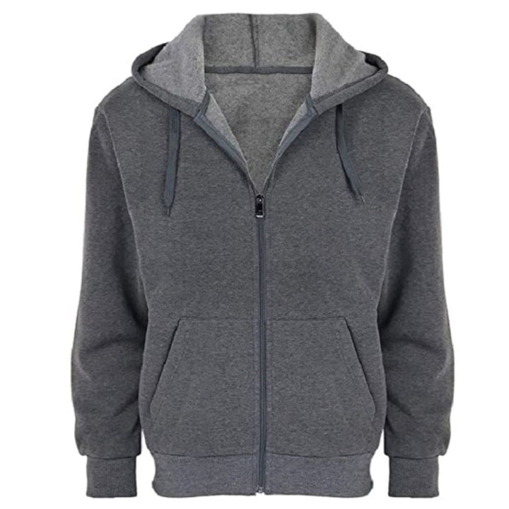 2-Pack: Mens Fleece Cotton Blend Full-Zip Hoodie Image 4