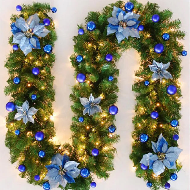 2.7 Meter Christmas Rattan Garland Decorative Image 1