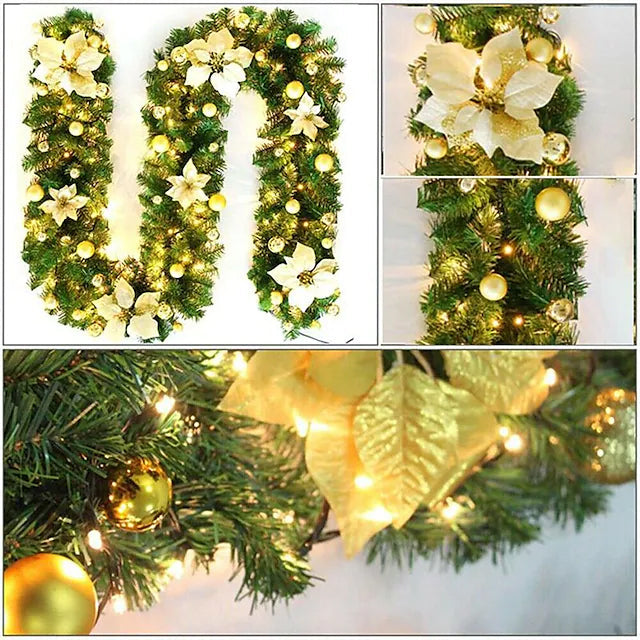 2.7 Meter Christmas Rattan Garland Decorative Image 4