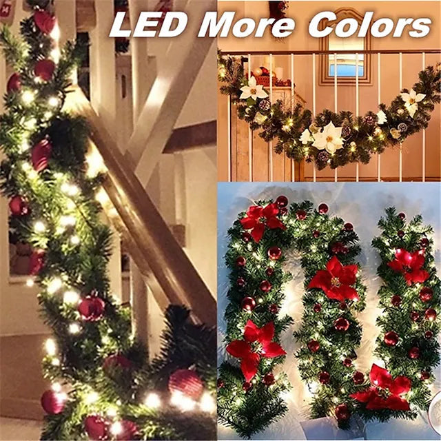 2.7 Meter Christmas Rattan Garland Decorative Image 6