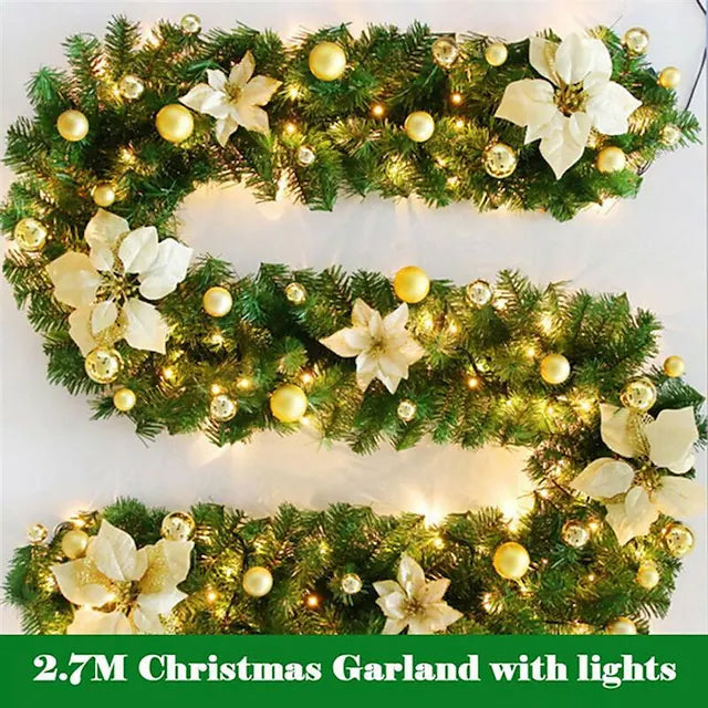 2.7 Meter Christmas Rattan Garland Decorative Image 8