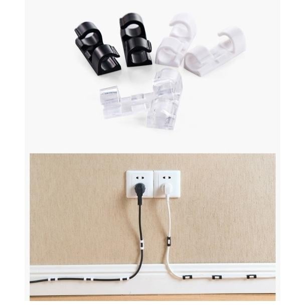 20-Pack: Self-adhesive Wire Organizer Line Cable Clip Image 7