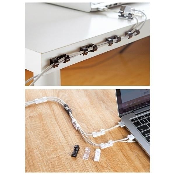 20-Pack: Self-adhesive Wire Organizer Line Cable Clip Image 8