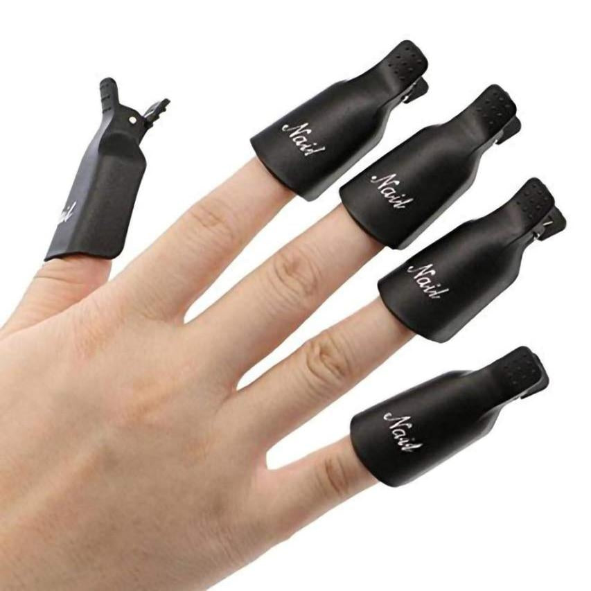 20-Piece Set: Plastic Acrylic Nail Art Soak Off Cap Clip UV Gel Polish Remover Wrap Tool Image 1