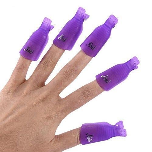 20-Piece Set: Plastic Acrylic Nail Art Soak Off Cap Clip UV Gel Polish Remover Wrap Tool Image 3