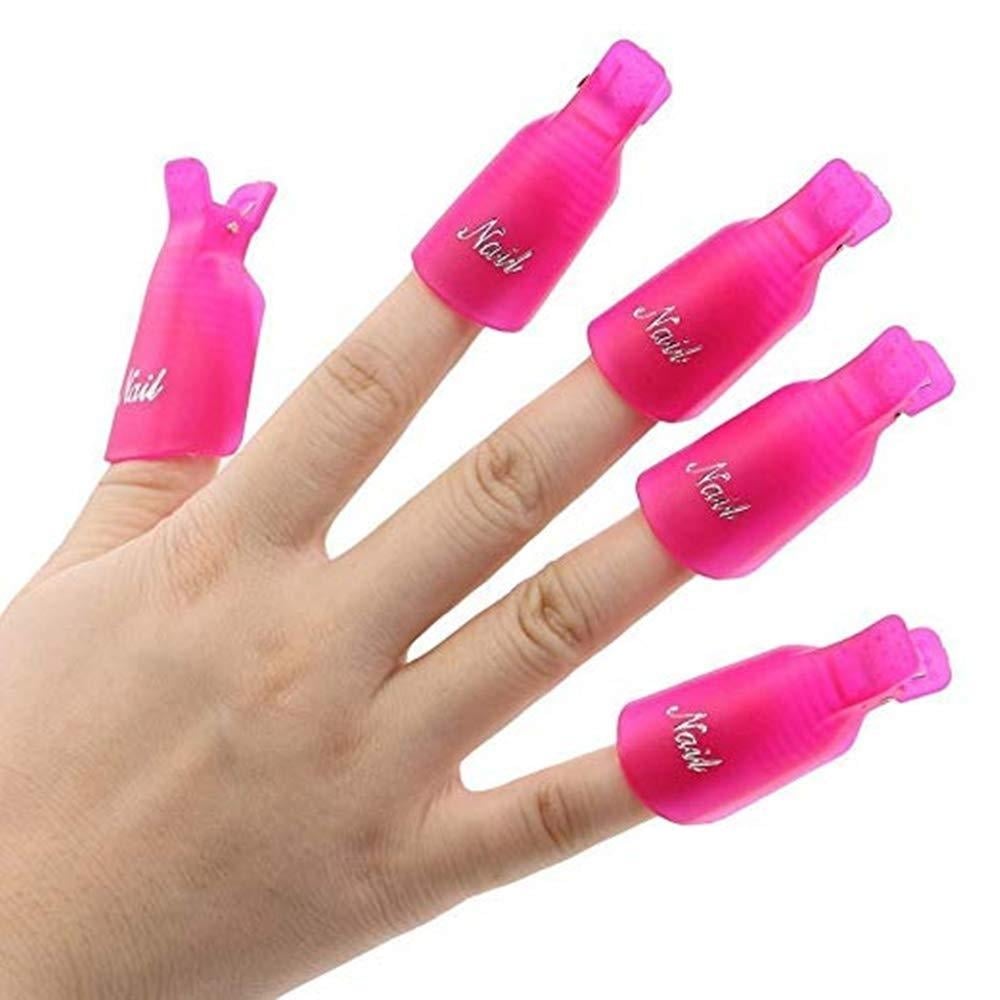 20-Piece Set: Plastic Acrylic Nail Art Soak Off Cap Clip UV Gel Polish Remover Wrap Tool Image 4