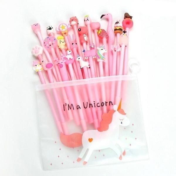 20-Piece: Cute Gel Cartoon Pen Set Image 9