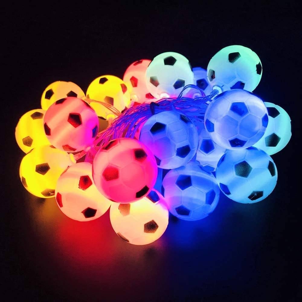 2022 World Cup Decor String Lights Soccer Image 1