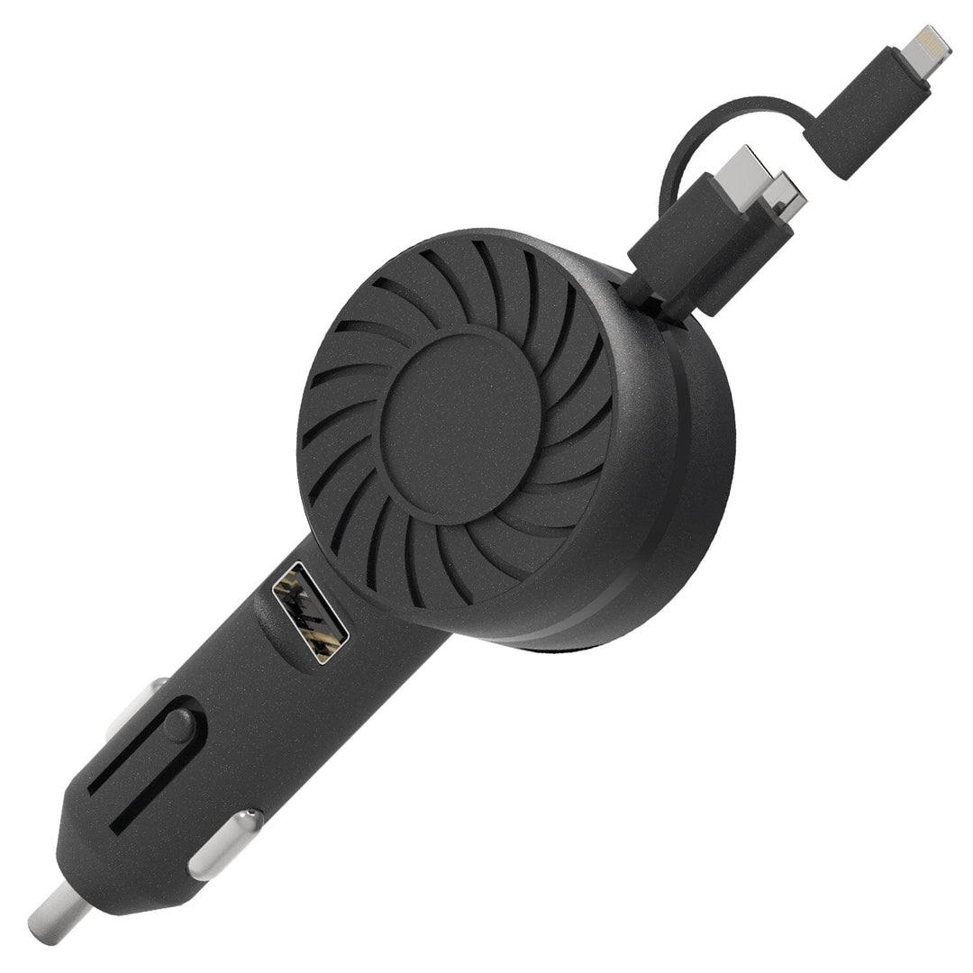 21W 3-in-1 Retractable Car Phone Charger Image 4