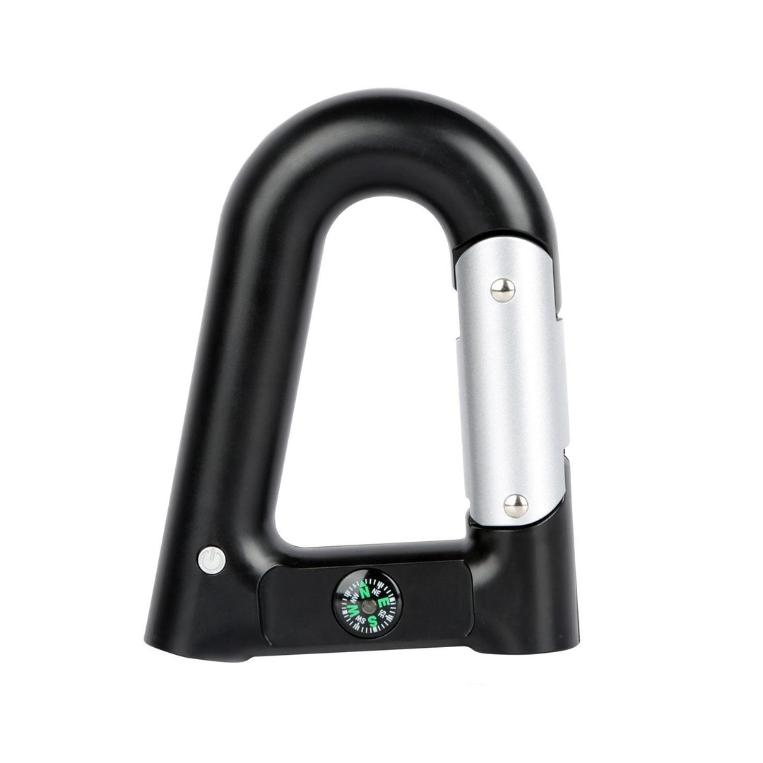 2200 mAh Powerbank with Emergency Flashlight Compass Carabiner-Shaped Image 2