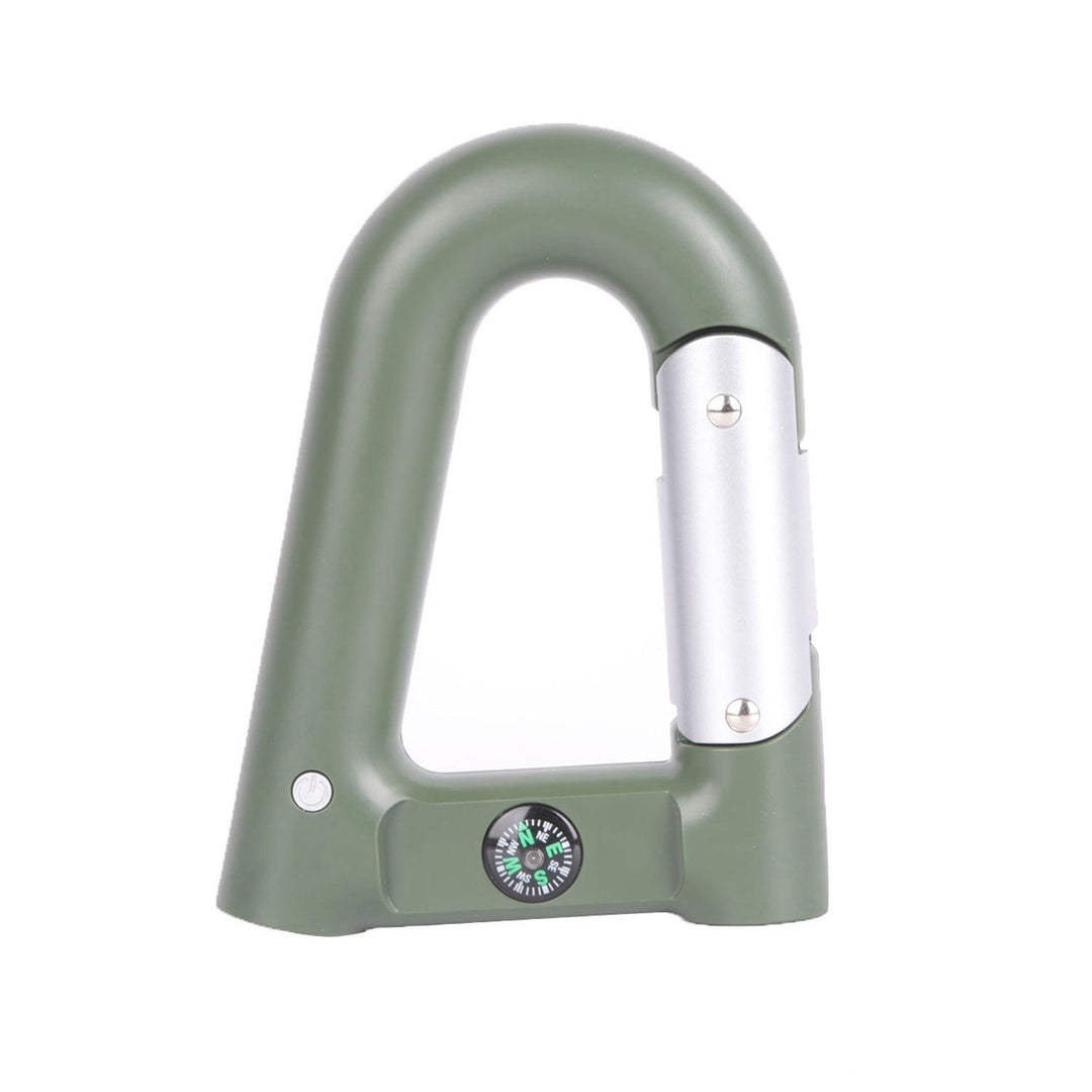 2200 mAh Powerbank with Emergency Flashlight Compass Carabiner-Shaped Image 3