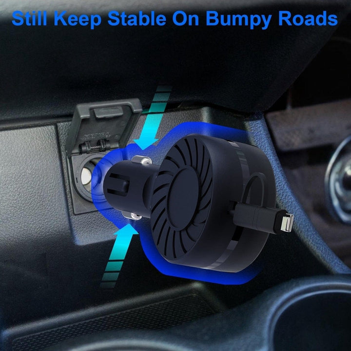 21W 3-in-1 Retractable Car Phone Charger Image 11