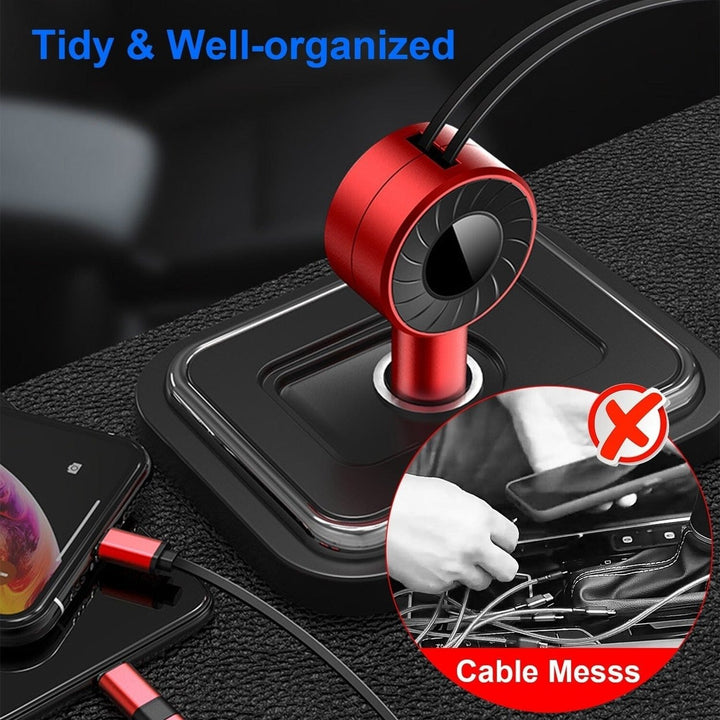 21W 3-in-1 Retractable Car Phone Charger Image 12