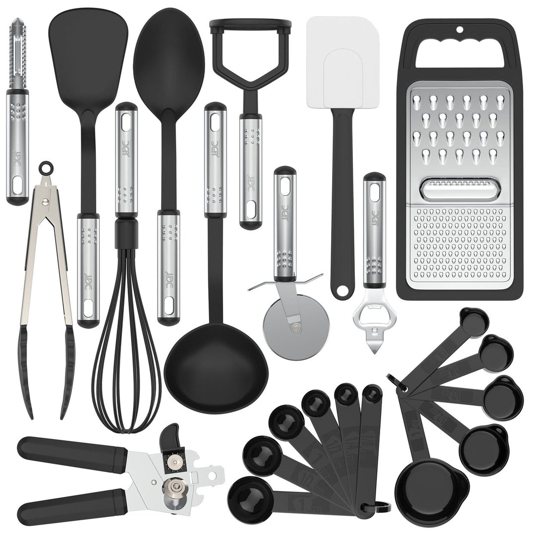 23-Piece: Lux Decor Collection Stainless Steel Nylon Cooking Utensils Set Image 1