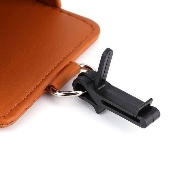 2-Pack: Universal Car Mobile Phone Bag PU Leather Car Auto Air Outlet Coin Bag Case Image 11