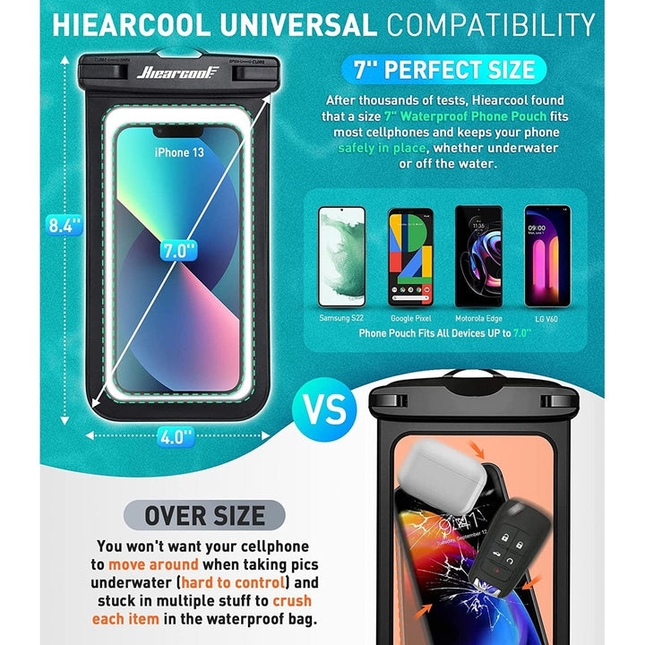 2-Pack: Universal Mobile Phone Waterproof Case Image 3