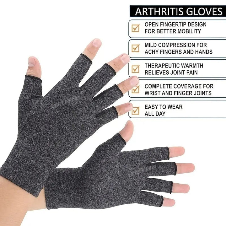 2-Pairs: Rheumatoid Arthritis Magnetic Compression Gloves Image 8