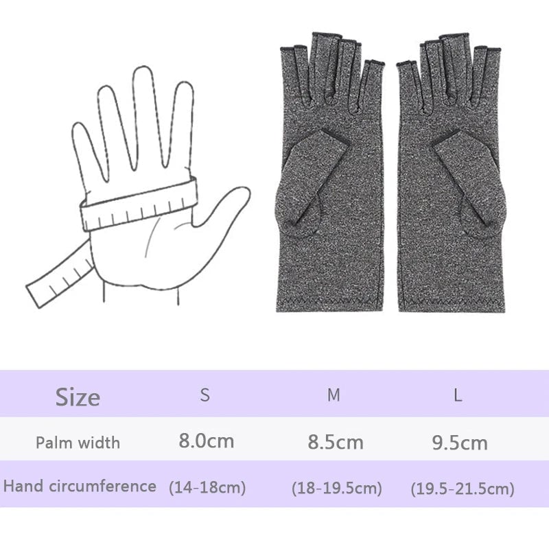 2-Pairs: Rheumatoid Arthritis Magnetic Compression Gloves Image 10