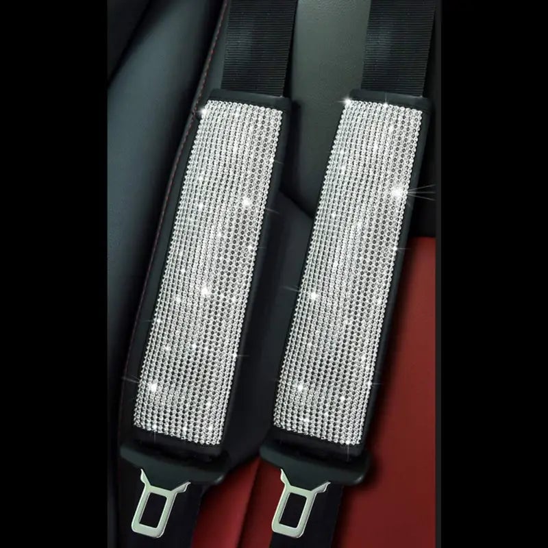 2-Pieces: Luxury Leather Seat Belt Protectors Image 1