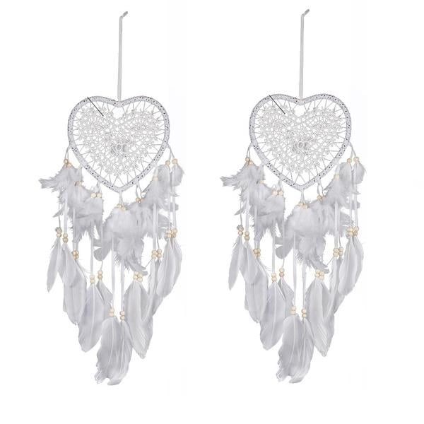 2-Pieces: Romantic LED Dream Catcher with Feather Dreamcatcher Night Light Image 3