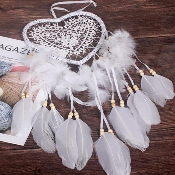 2-Pieces: Romantic LED Dream Catcher with Feather Dreamcatcher Night Light Image 4