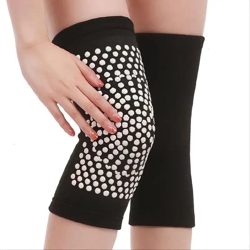 2-Pieces: Self Heating Support Knee Pads Elbow Brace Warm Image 2