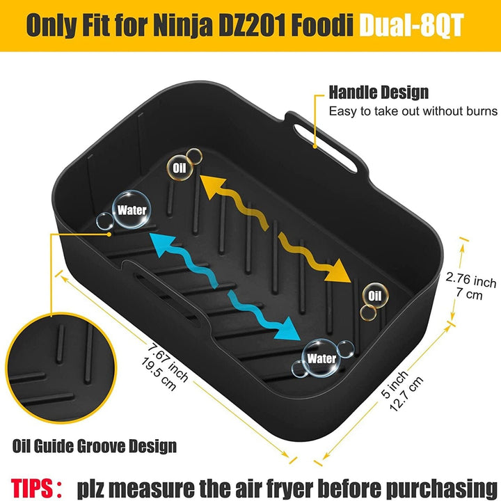 2-Piece: Air Fryer Silicone Pot Image 4