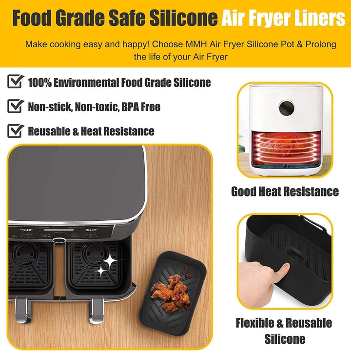 2-Piece: Air Fryer Silicone Pot Image 6