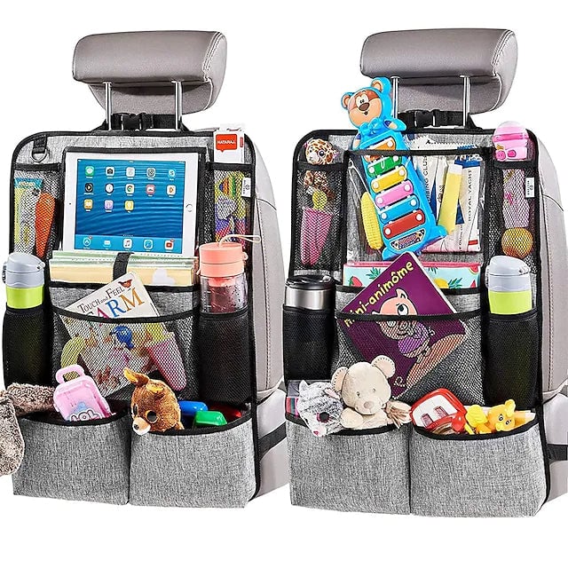 2-Piece: Car Rear Seat Organizer Storage Bag Image 3