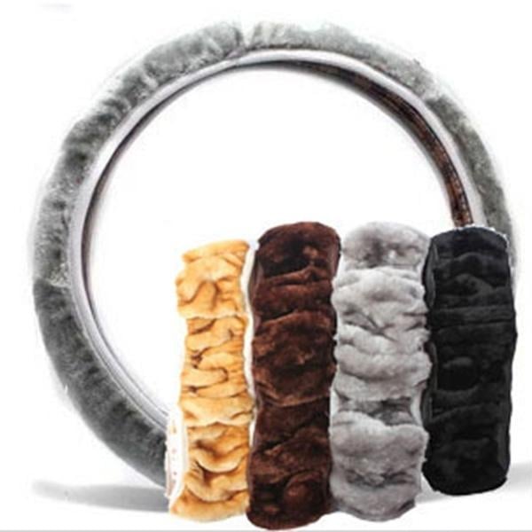 2-Piece: Car Steering Wheel Cover Image 2