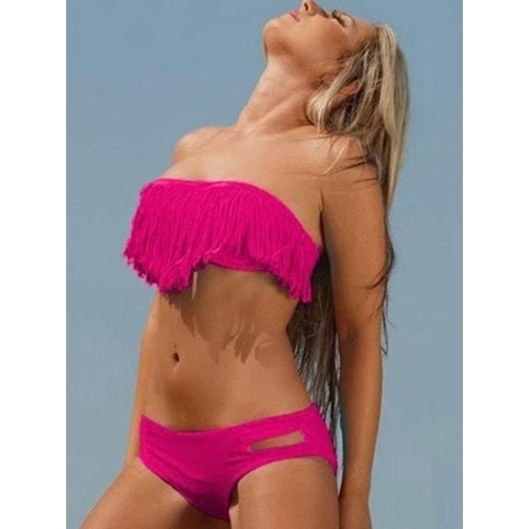 2-Piece: Fashion Fringe Bikini Swimwear Image 11