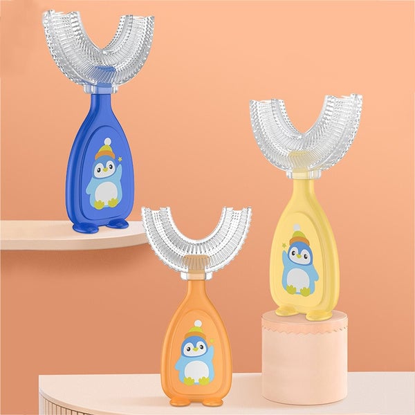 2-Piece: Manual Childrens U-Shaped Toothbrush Image 1