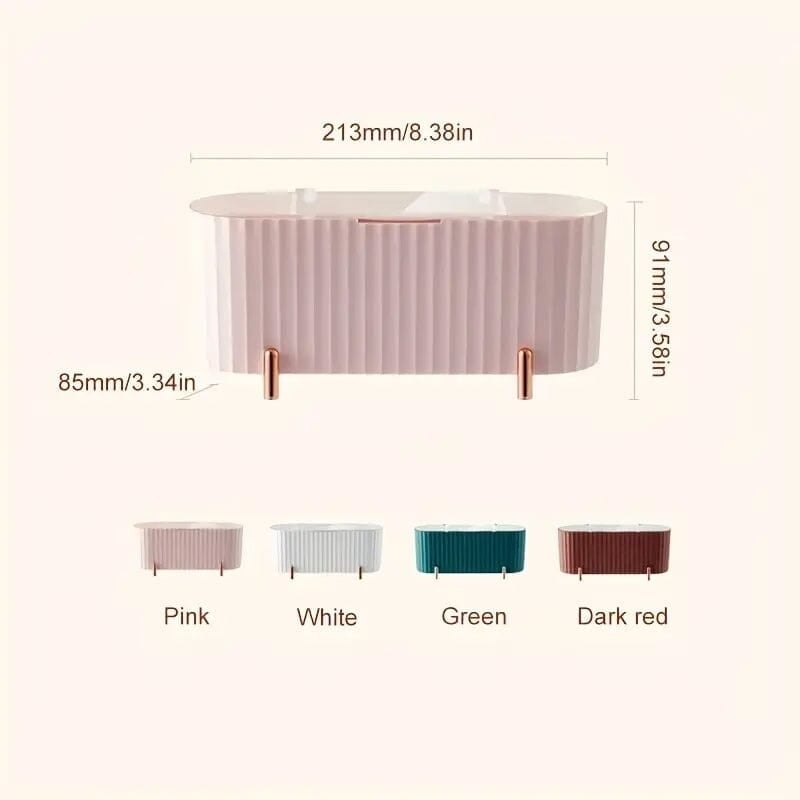 3 Compartments Cotton Swab Storage Box Image 4