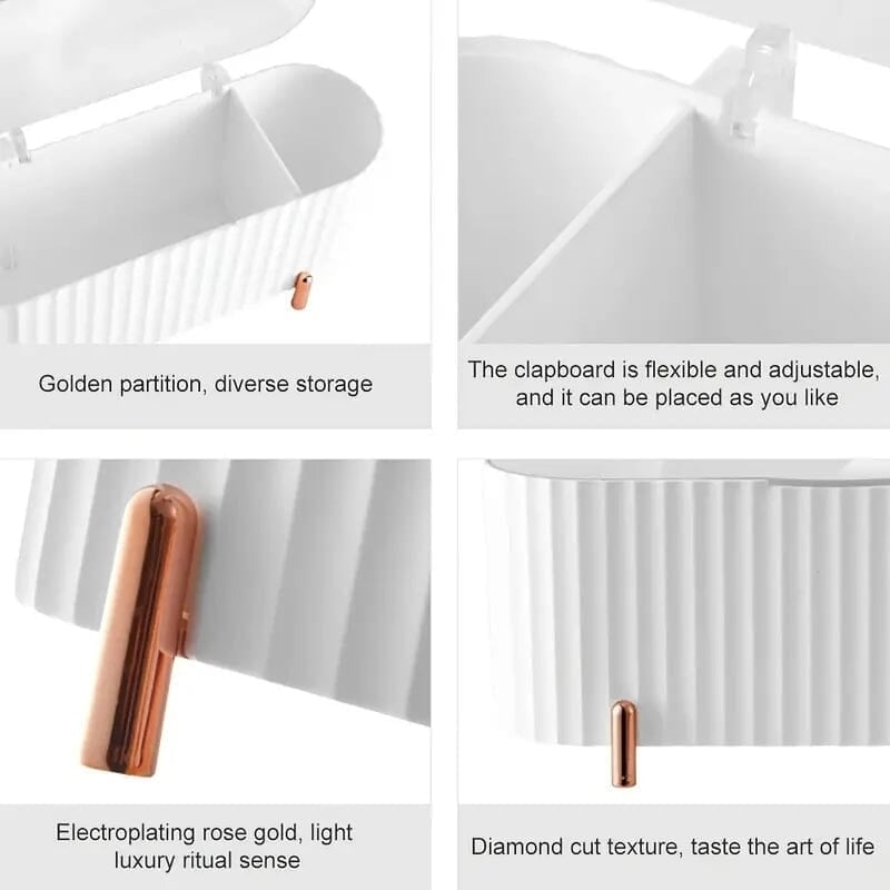 3 Compartments Cotton Swab Storage Box Image 8