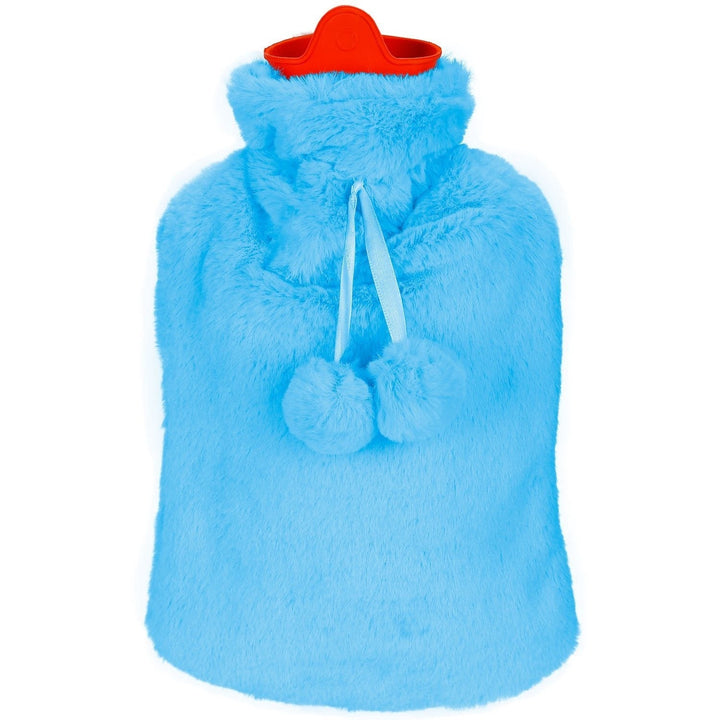 2L Hot Water Bottle with Plush Cover Image 3